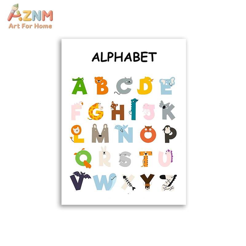 AZNM Quadro educativo con alfa - Kids Education Nursery recensione e prezzo