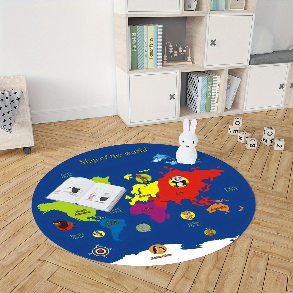 Tappeto Rotondo con Mappa del  - Kids Education Nursery recensione e prezzo