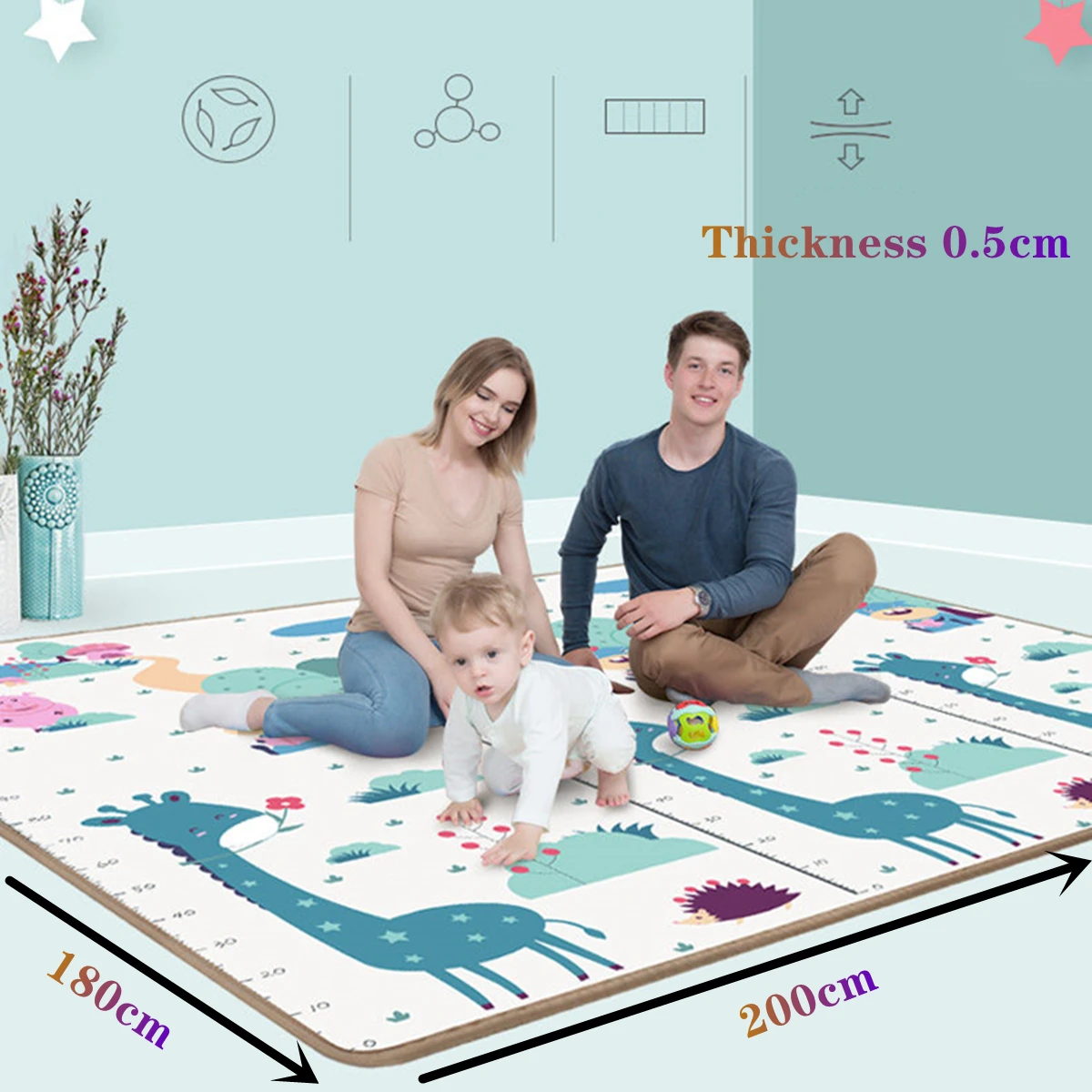 200x180 cm di Spessore 0.5 cm  - Kids Education Allowance recensione e prezzo